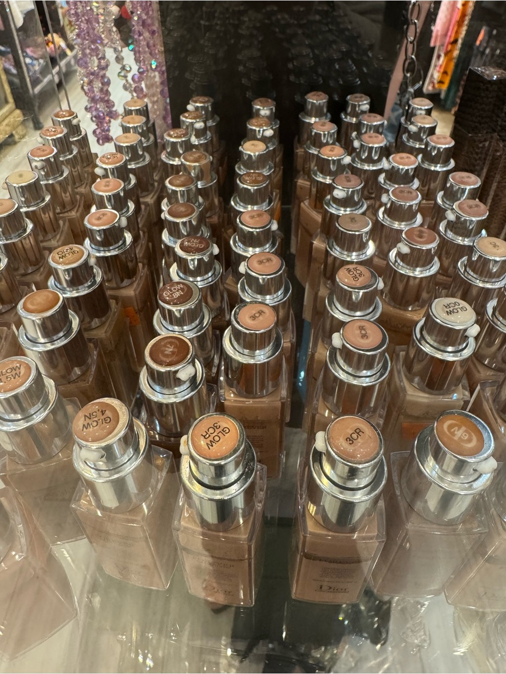 Liquid Foundation Pump Bottles in Warm Beige Tones